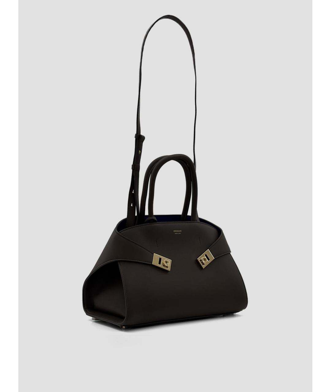 FERRAGAMO Кожаная сумка с короткими ручками, фото 2