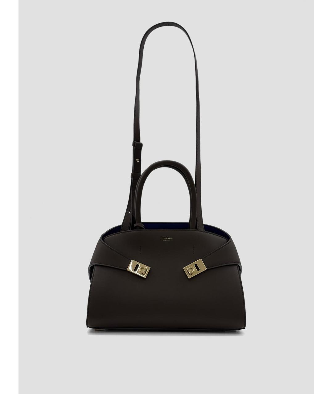 FERRAGAMO Кожаная сумка с короткими ручками, фото 4