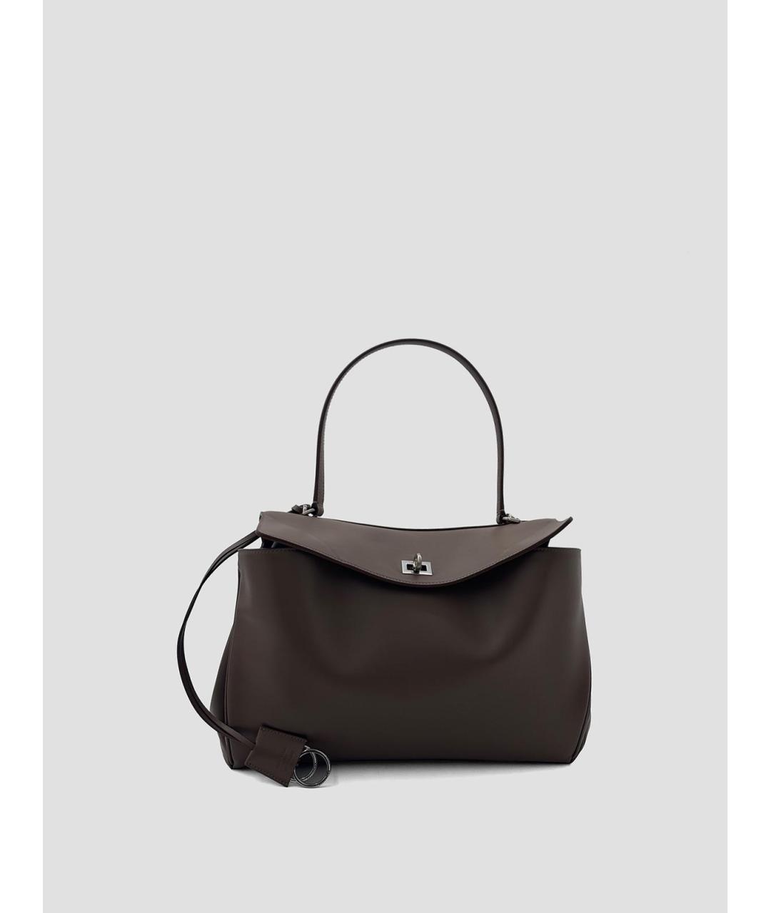 BALENCIAGA Коричневая кожаная сумка тоут, фото 4