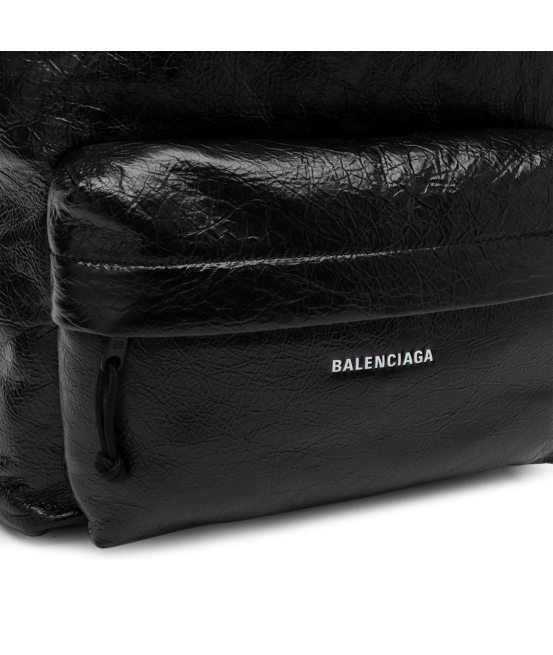 BALENCIAGA Черный кожаный рюкзак, фото 3