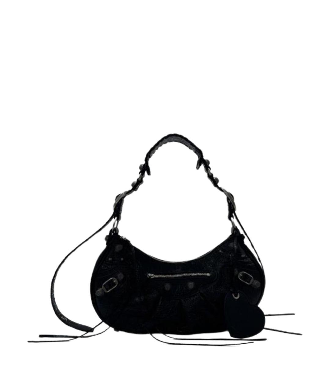 BALENCIAGA Черная кожаная сумка через плечо, фото 1