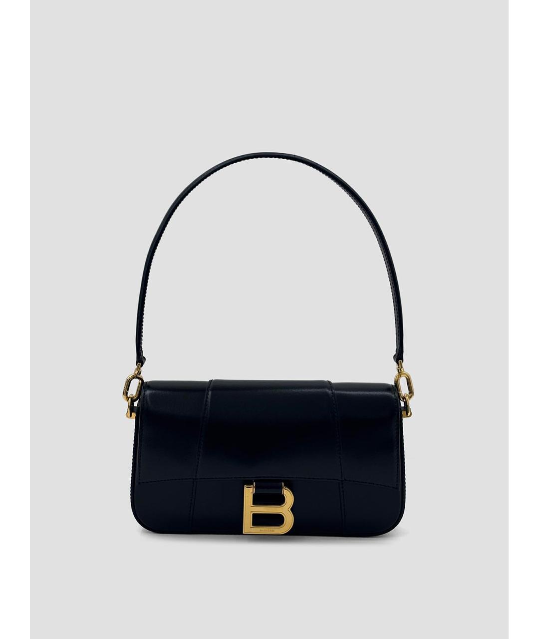 BALENCIAGA Черная кожаная сумка с короткими ручками, фото 4
