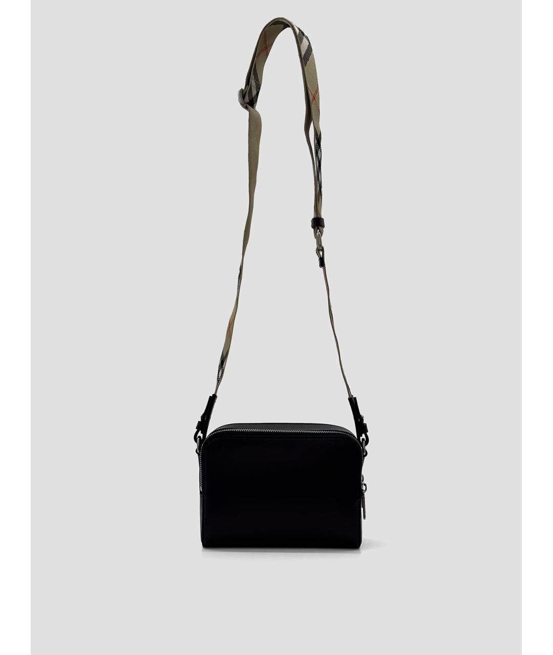 BURBERRY Черная кожаная сумка на плечо, фото 3