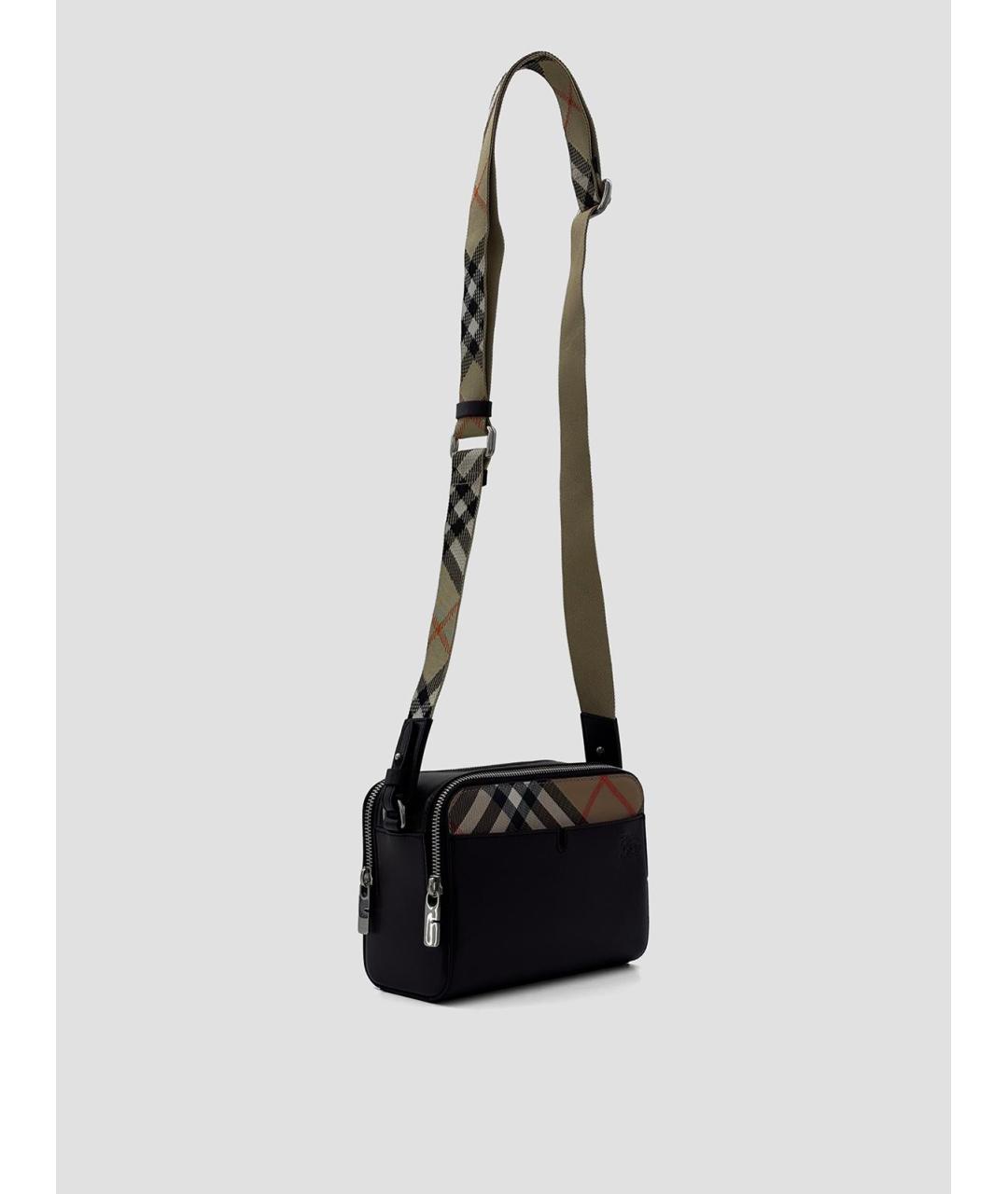 BURBERRY Черная кожаная сумка на плечо, фото 2
