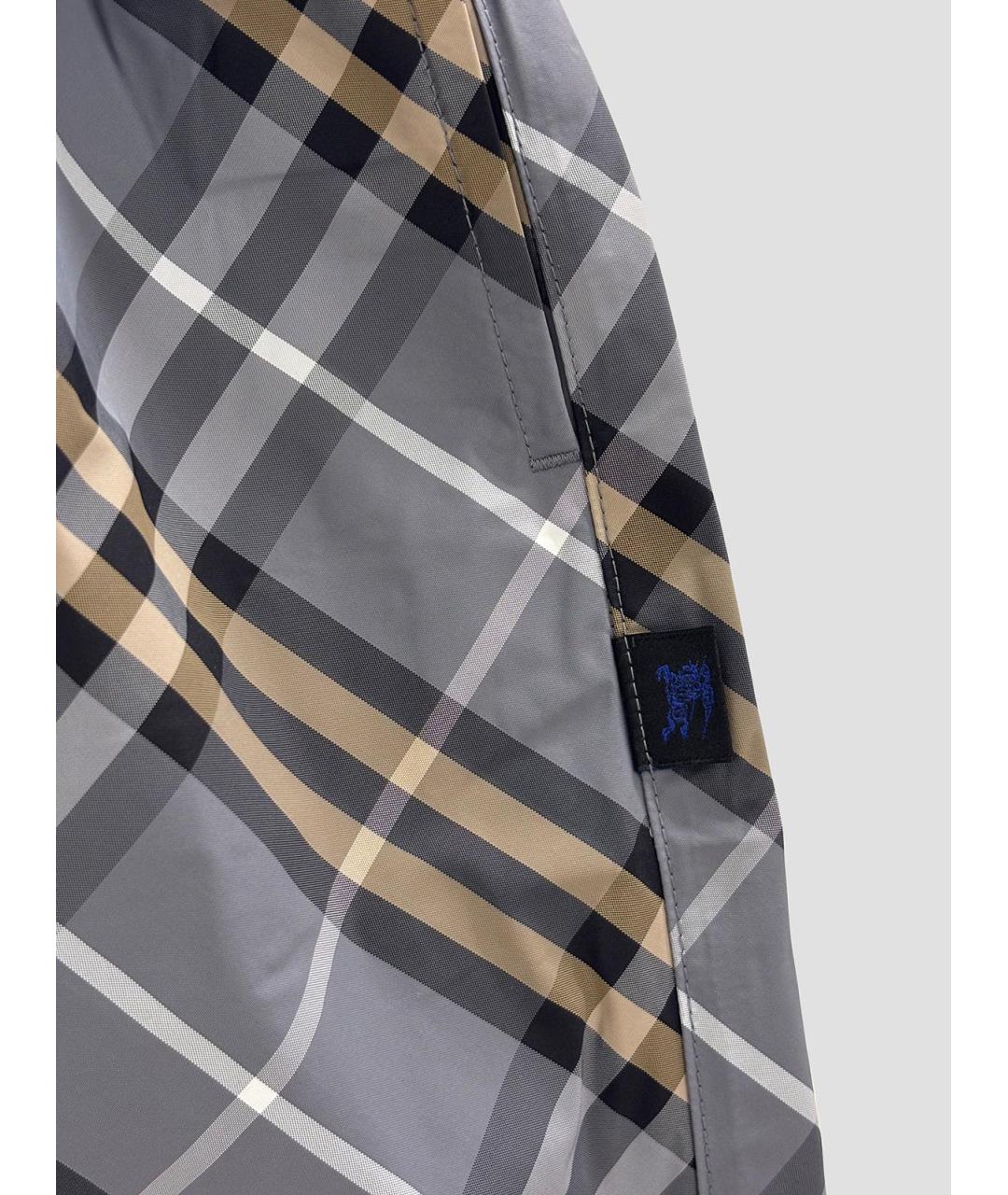 BURBERRY Серые полиамидовые шорты, фото 3