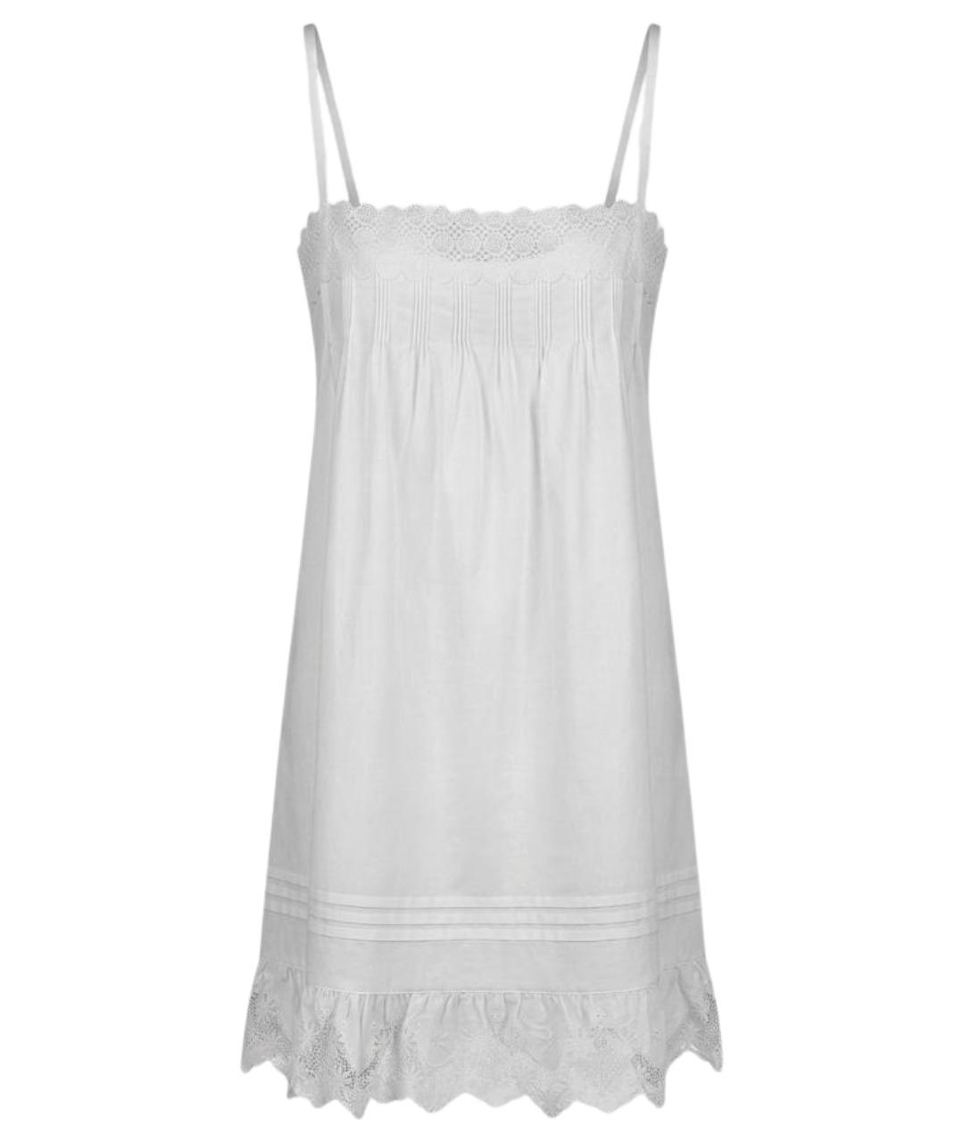 SAINT LAURENT Белое хлопковое повседневное платье, фото 1