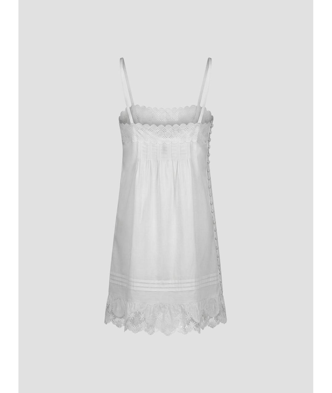 SAINT LAURENT Белое хлопковое повседневное платье, фото 2