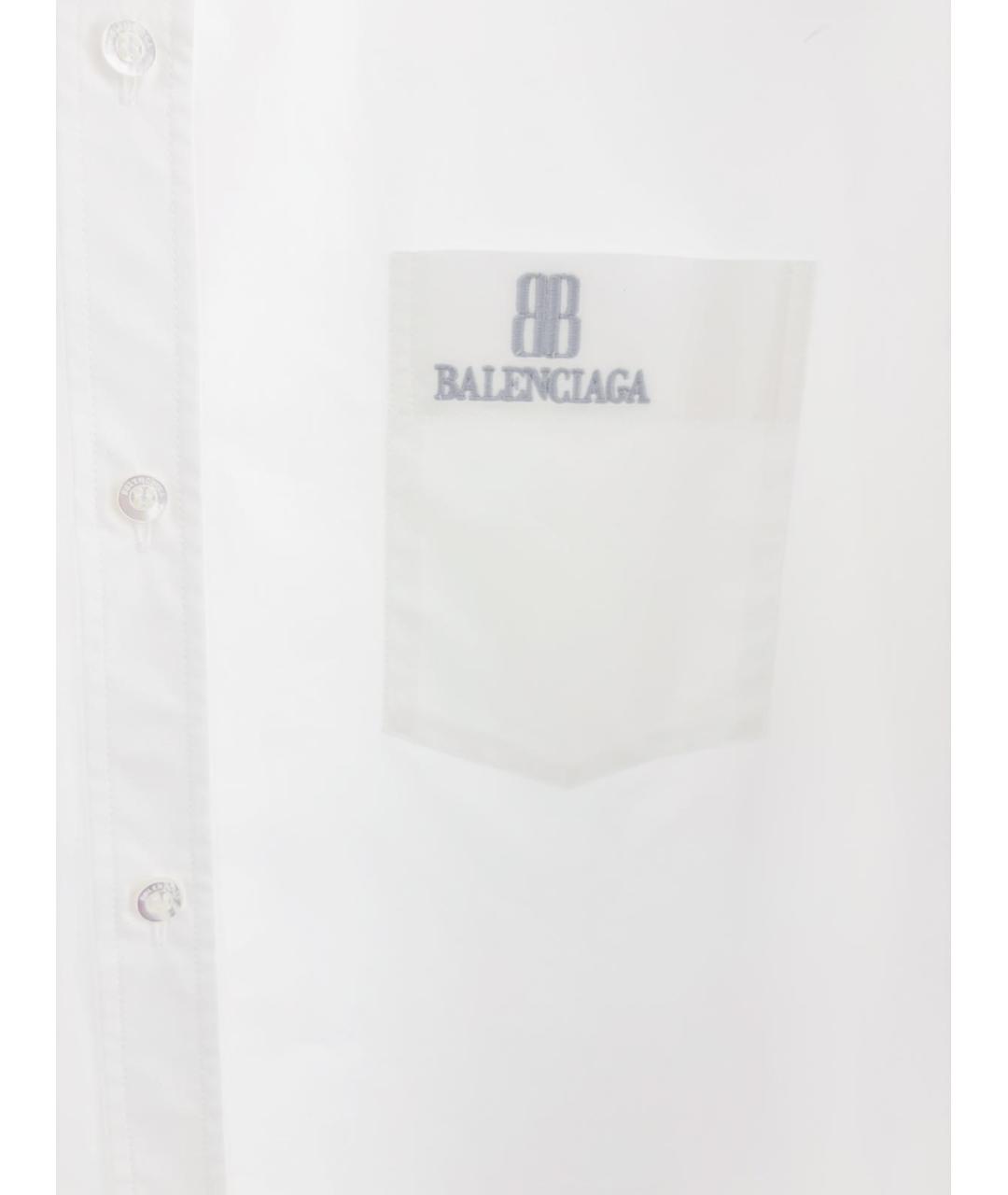 BALENCIAGA Белая хлопковая рубашка, фото 3