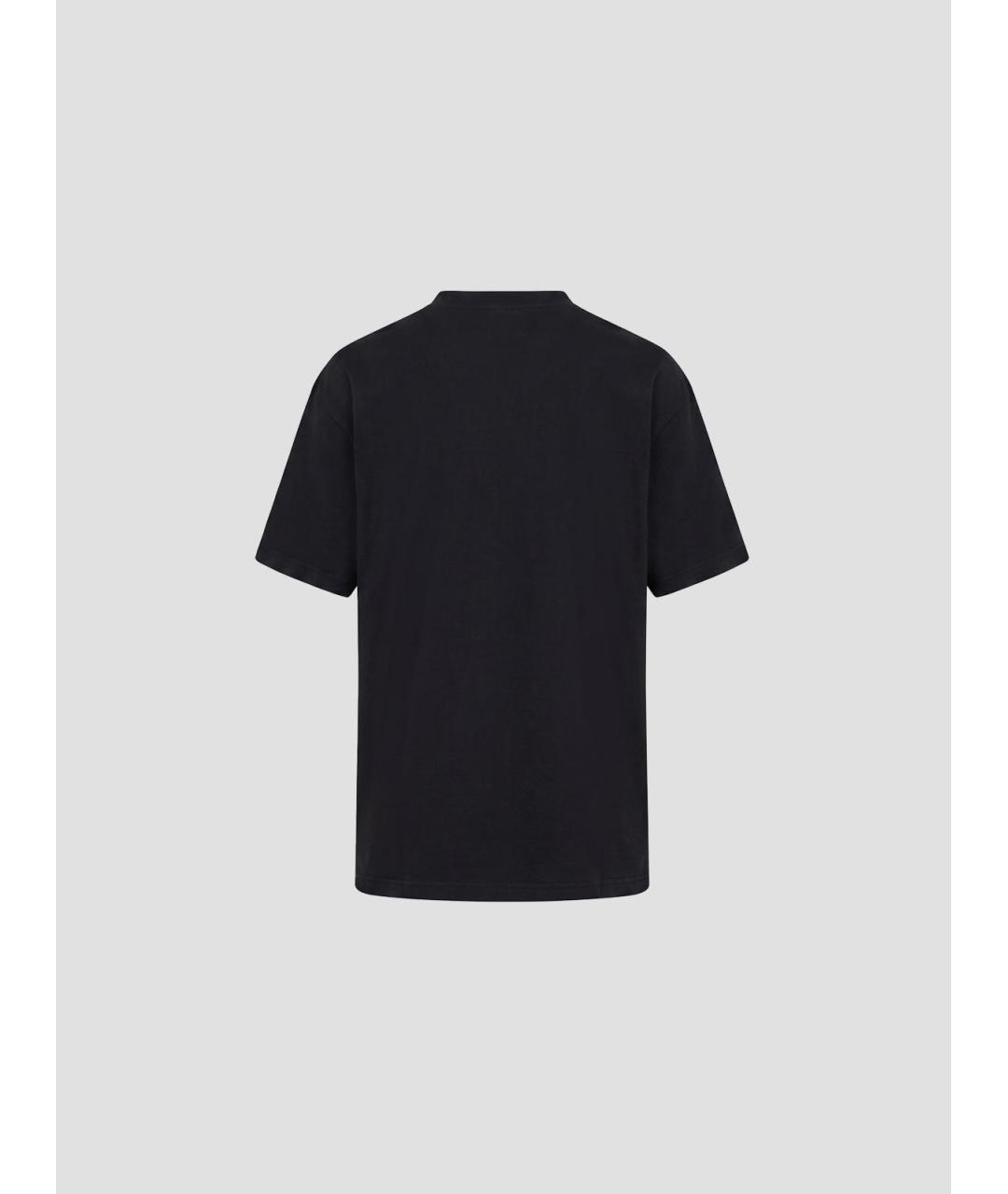 BALENCIAGA Черная хлопковая футболка, фото 2