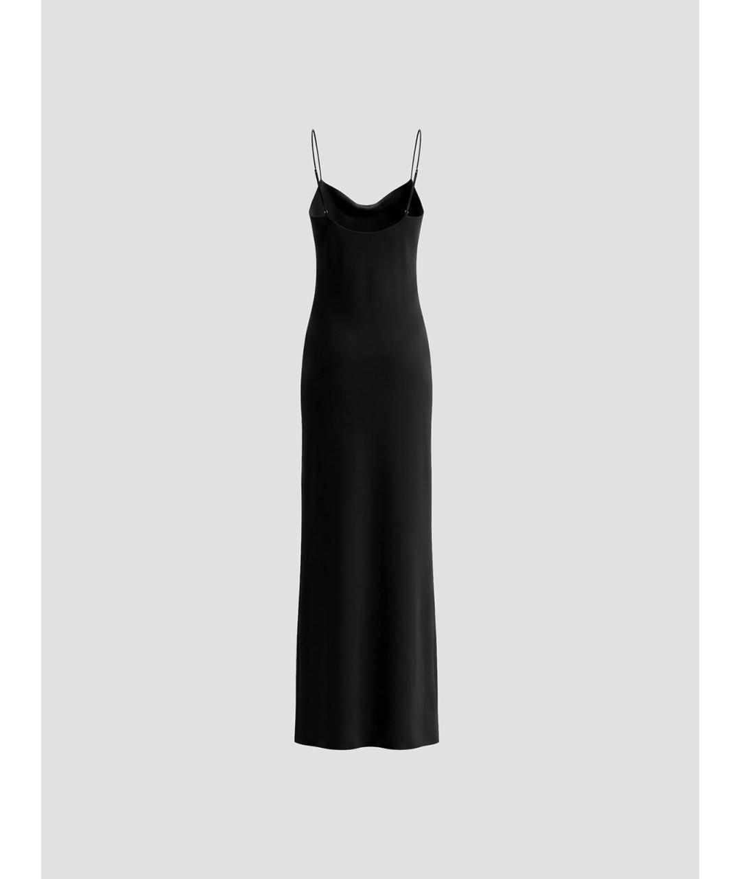SAINT LAURENT Черное шелковое платье, фото 2