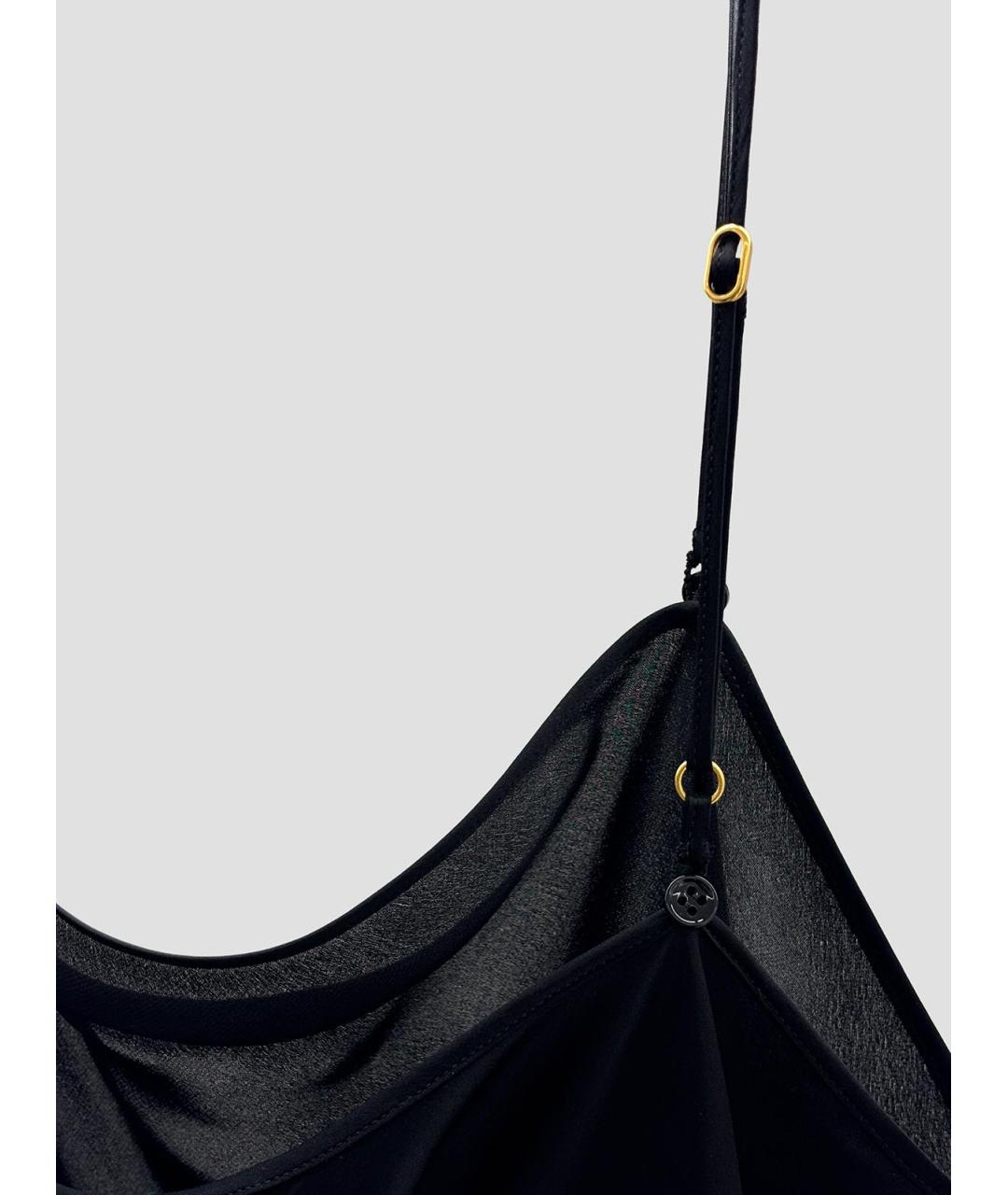 SAINT LAURENT Черное шелковое платье, фото 3