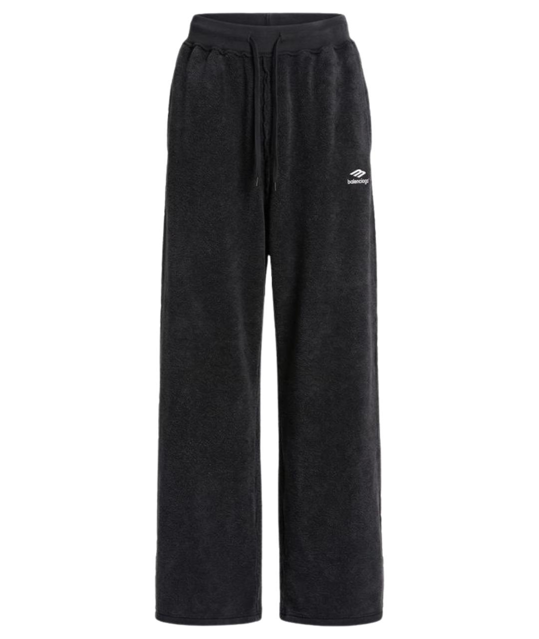 BALENCIAGA Черные хлопковые повседневные брюки, фото 1