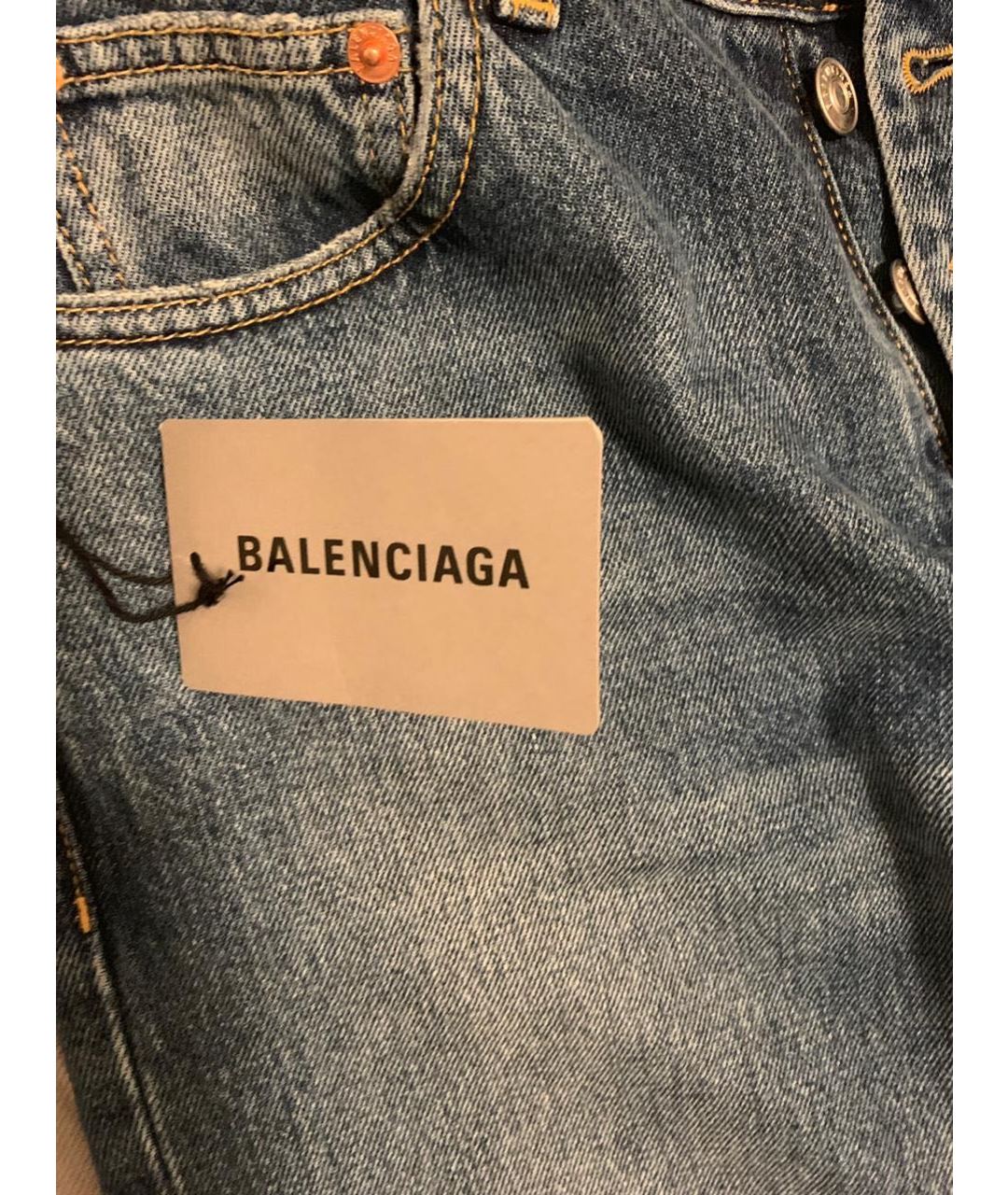 BALENCIAGA Голубые джинсы слим, фото 6