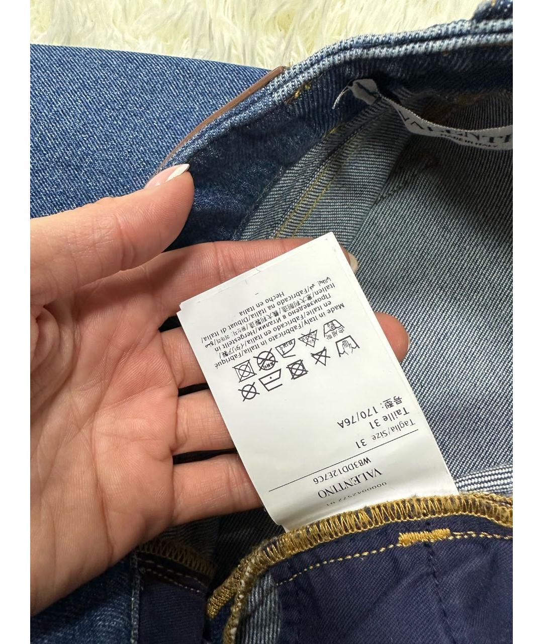 VALENTINO Синие прямые джинсы, фото 5
