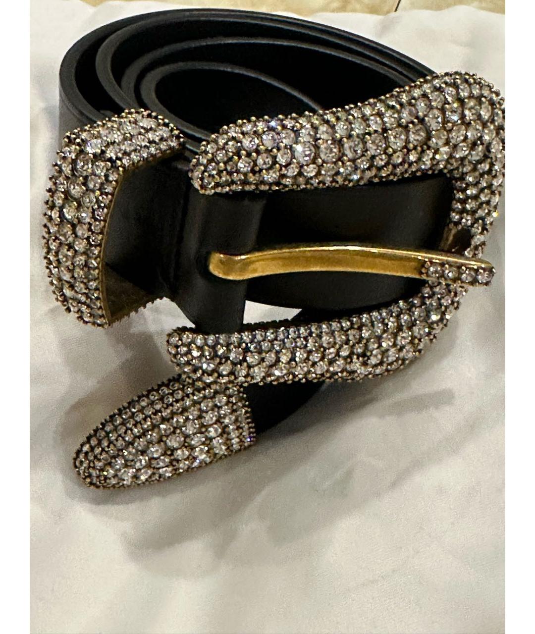 BALENCIAGA Черный кожаный ремень, фото 8