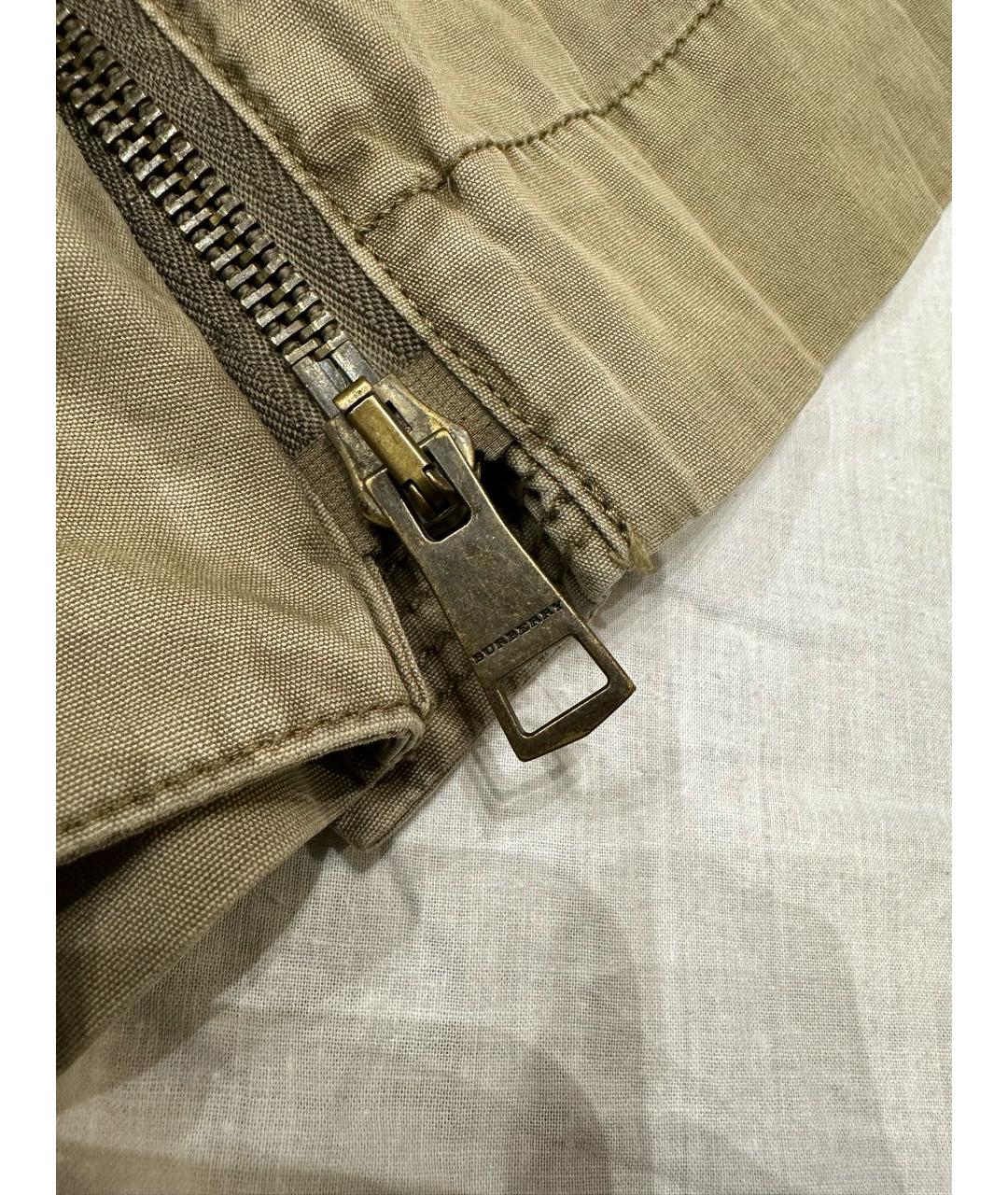 BURBERRY Бежевая деним юбка мини, фото 4