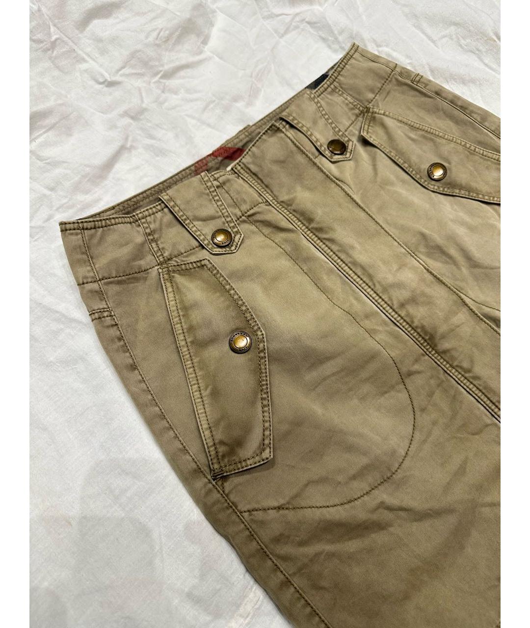 BURBERRY Бежевая деним юбка мини, фото 3