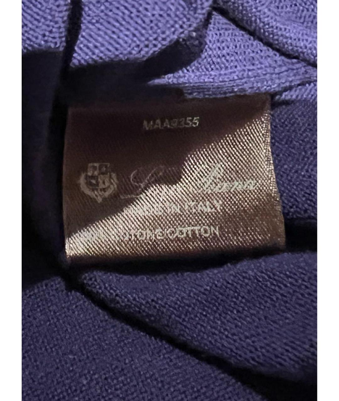 LORO PIANA Фиолетовый хлопко-эластановый джемпер / свитер, фото 4