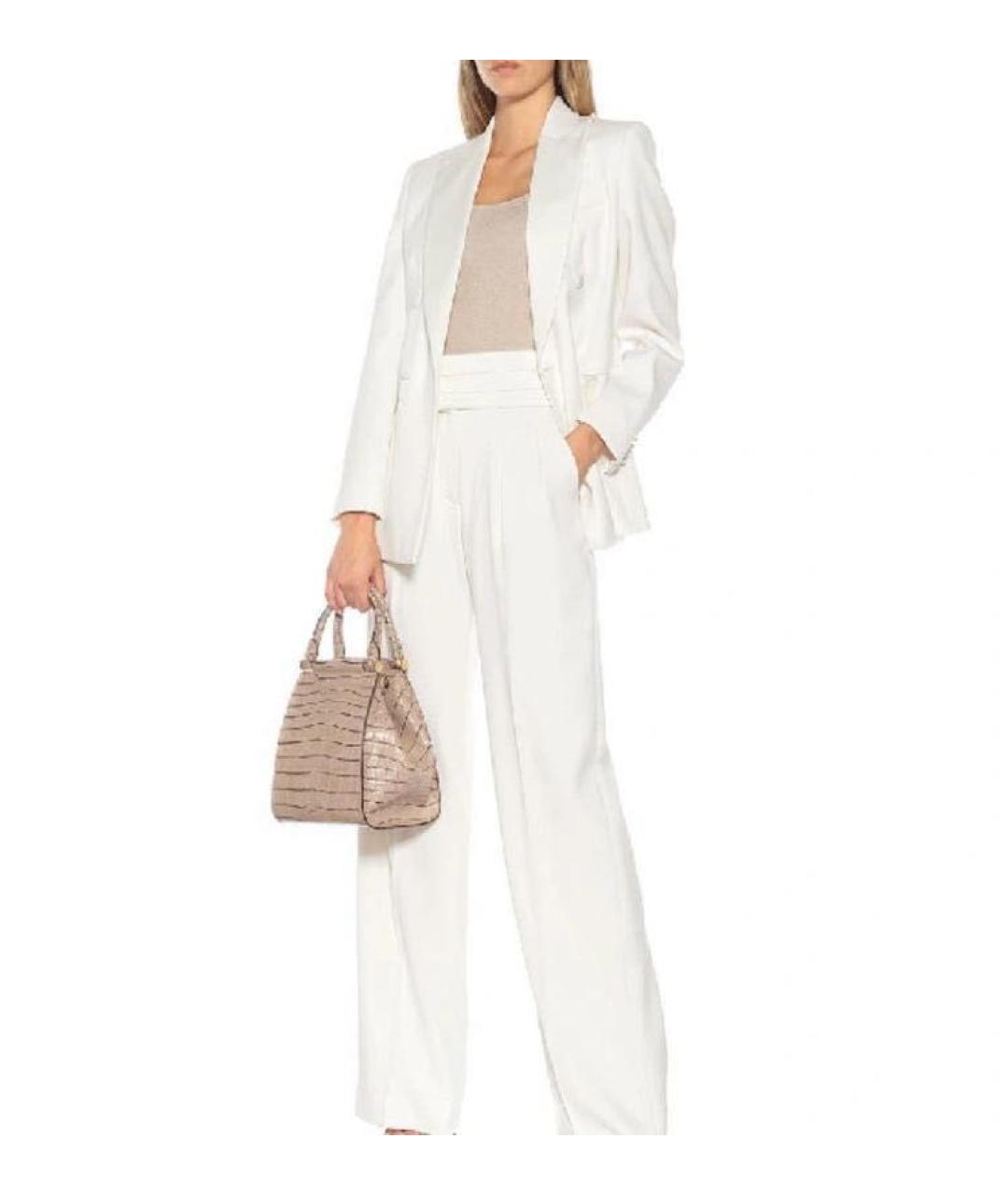 MAX MARA Белый шерстяной костюм с брюками, фото 7