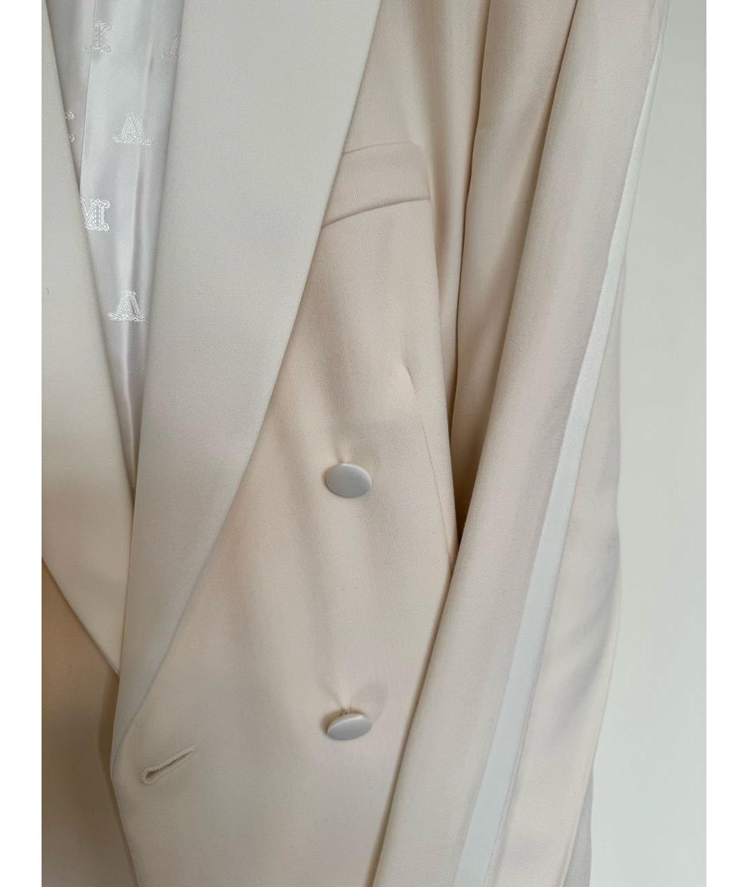 MAX MARA Белый шерстяной костюм с брюками, фото 6