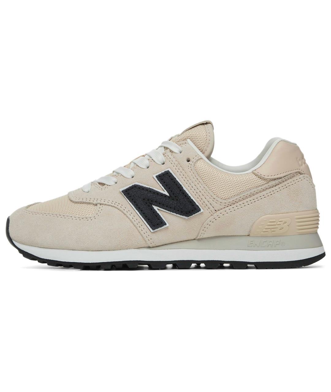 NEW BALANCE Бежевые замшевые кроссовки, фото 2