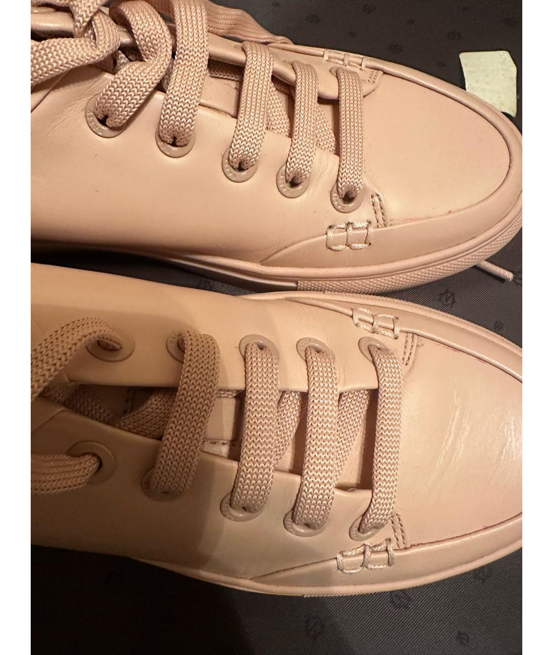 BALLY Розовые кожаные кеды, фото 7