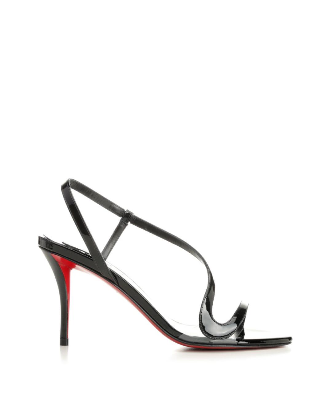 CHRISTIAN LOUBOUTIN Черные босоножки из лакированной кожи, фото 1