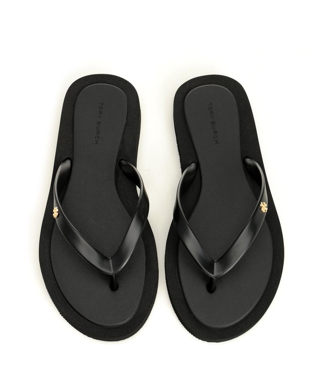 TORY BURCH Черные шлепанцы, фото 5