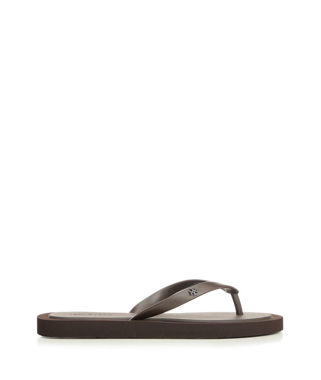TORY BURCH Коричневые шлепанцы, фото 1