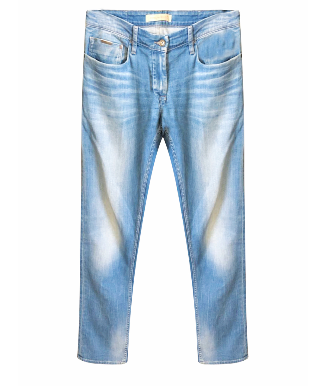 CALVIN KLEIN Голубые хлопковые джинсы скинни, фото 1