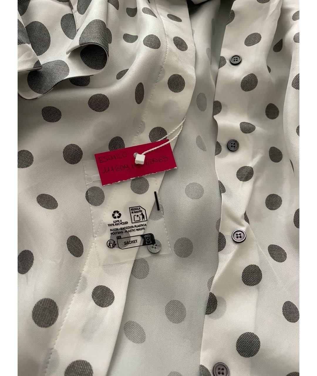MAX MARA Белая шелковая блузы, фото 7