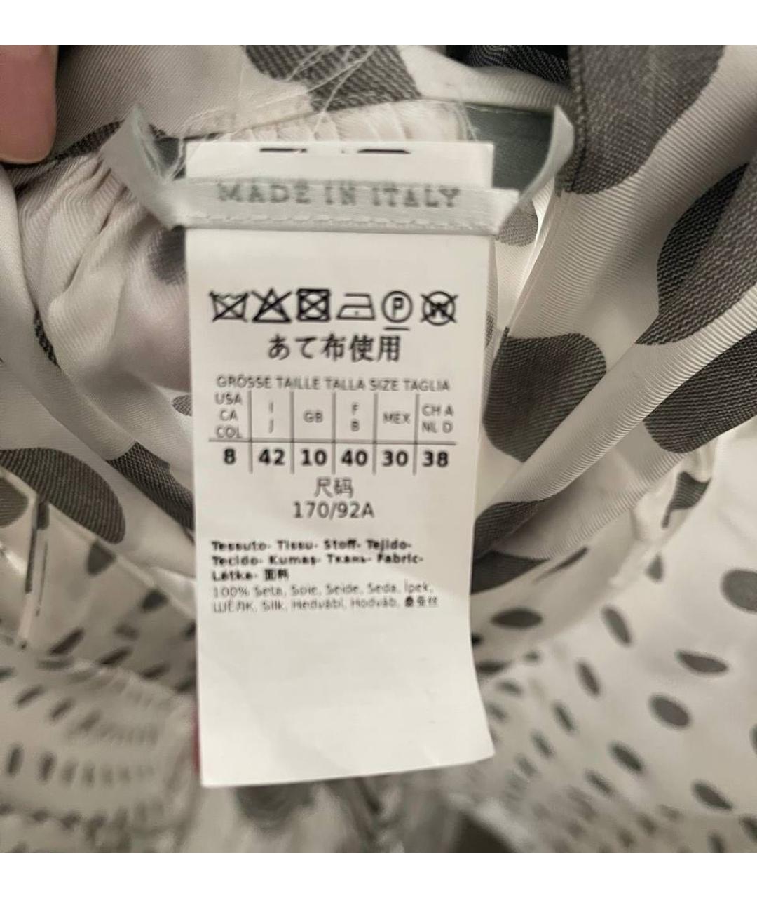 MAX MARA Белая шелковая блузы, фото 5