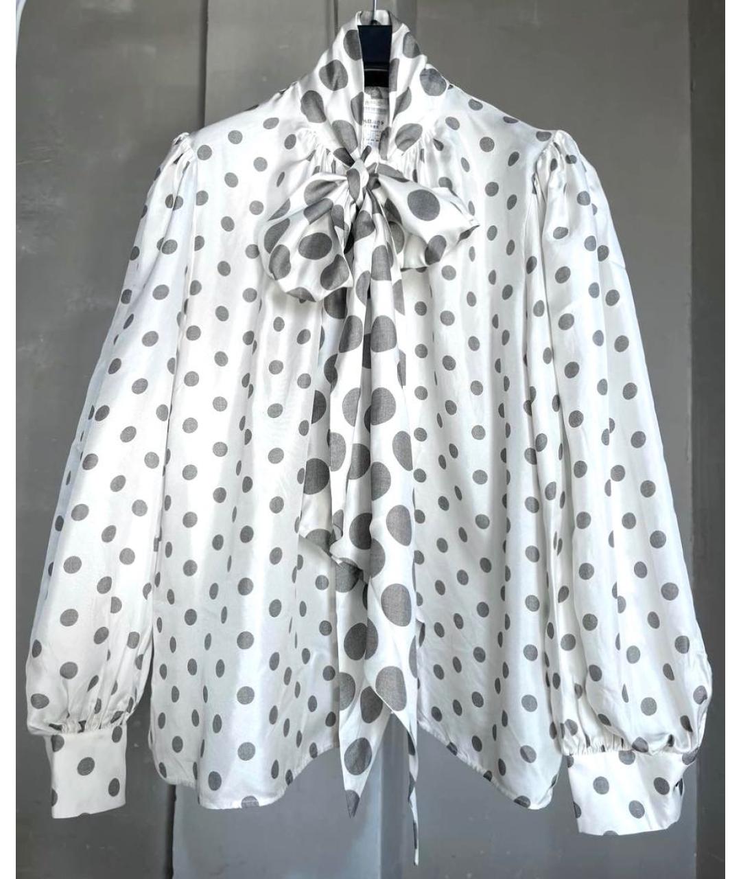 MAX MARA Белая шелковая блузы, фото 3
