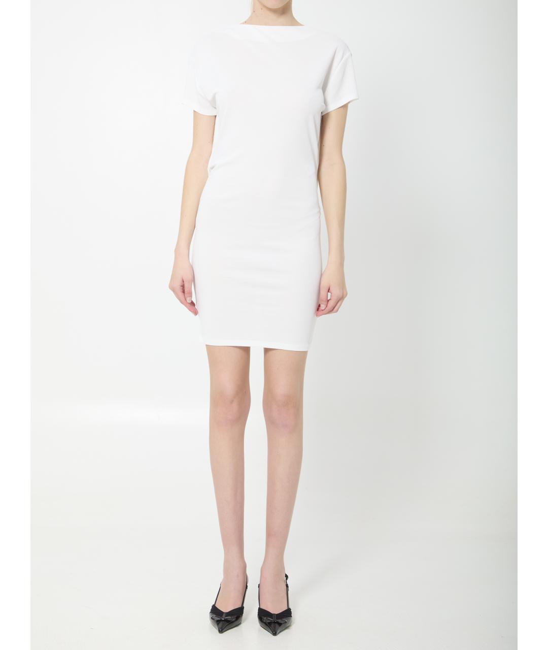 JACQUEMUS Белое вискозное повседневное платье, фото 5