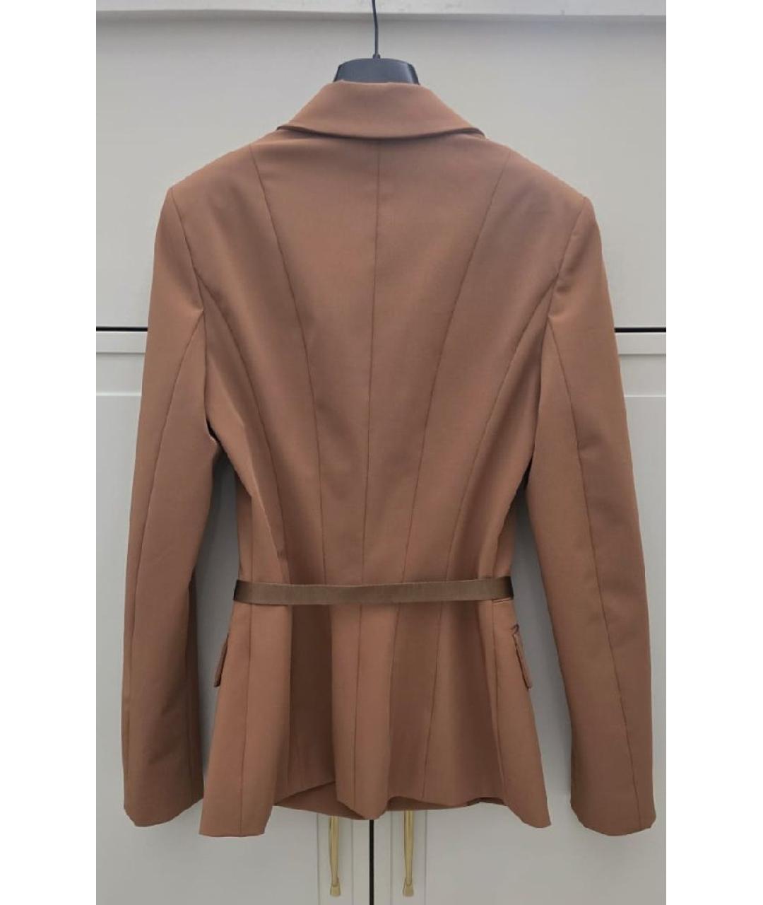 ELISABETTA FRANCHI Коричневый полиэстеровый костюм с брюками, фото 5