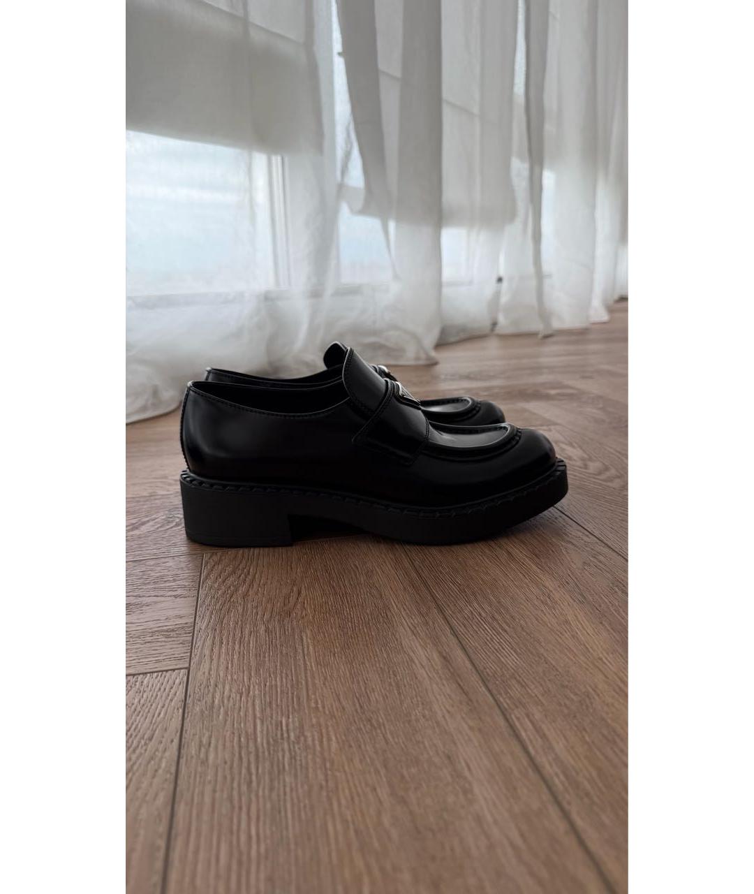 PRADA Черные кожаные лоферы, фото 8