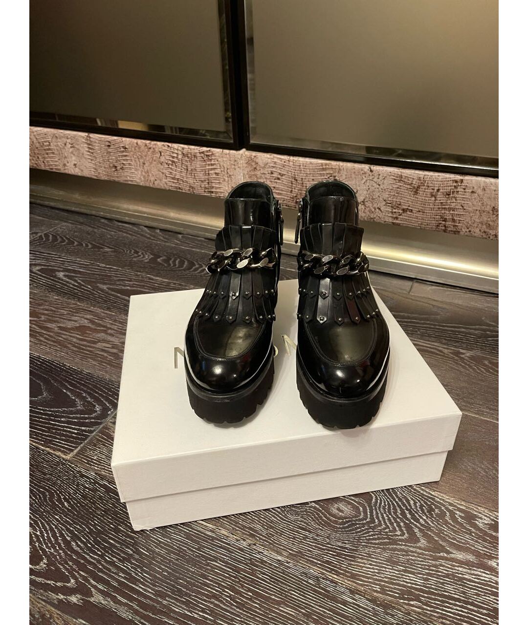 NANDO MUZI Черные кожаные ботинки, фото 2