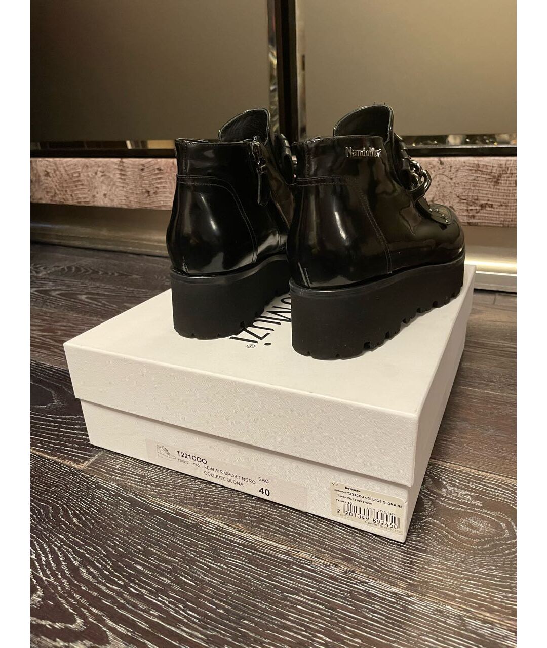 NANDO MUZI Черные кожаные ботинки, фото 4