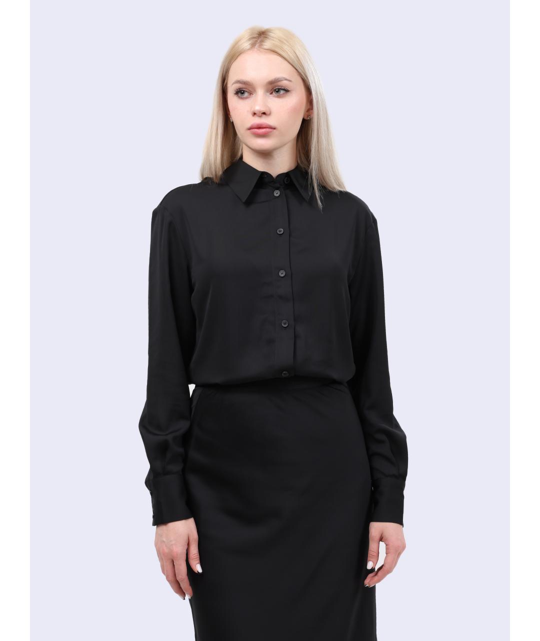 CALVIN KLEIN Черная полиэстеровая рубашка, фото 2