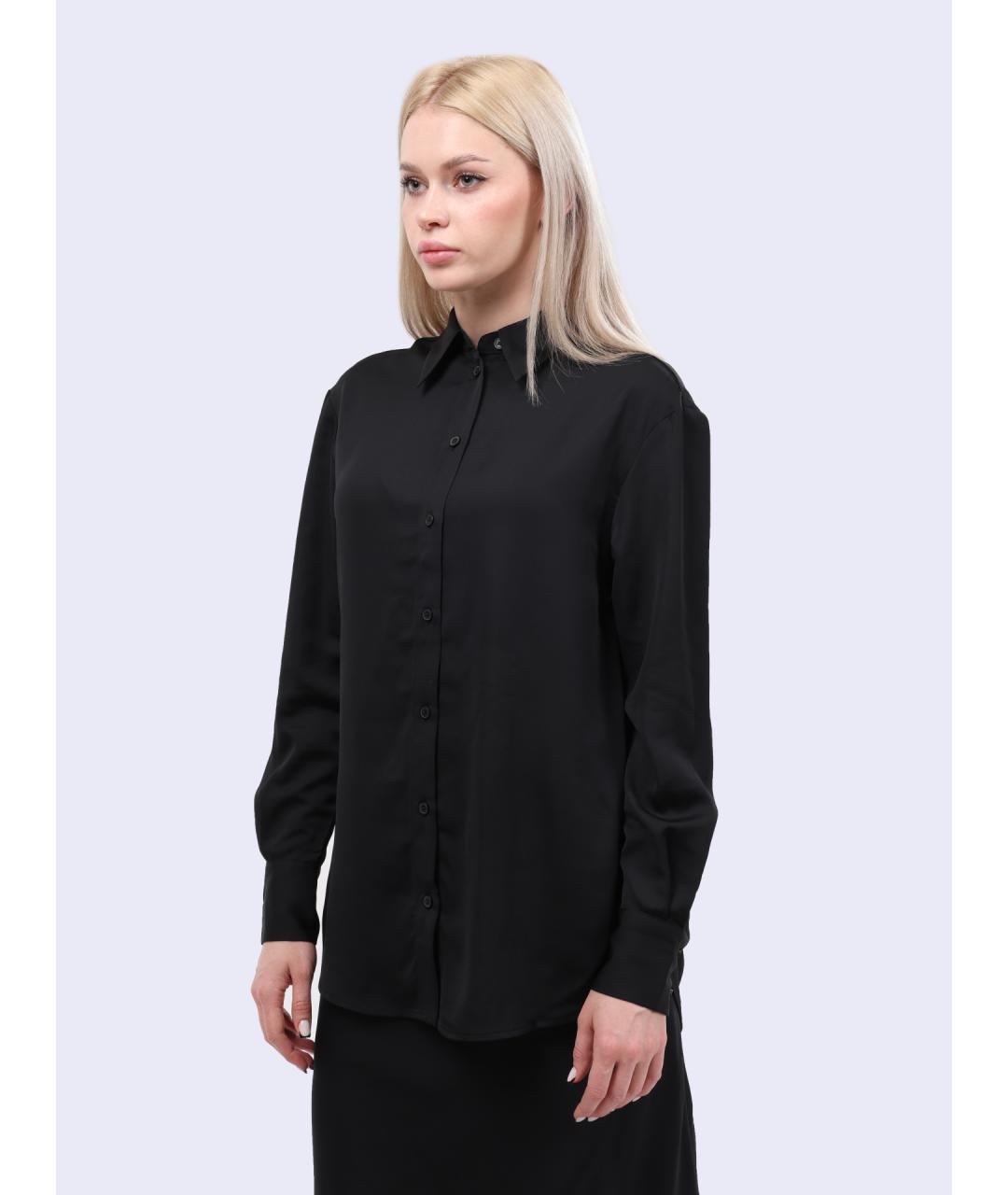CALVIN KLEIN Черная полиэстеровая рубашка, фото 3