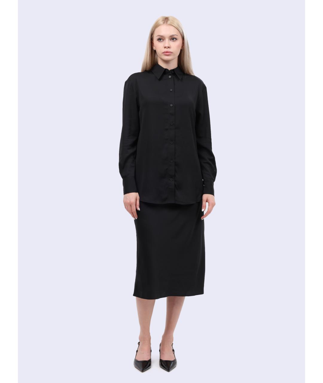 CALVIN KLEIN Черная юбка миди, фото 2