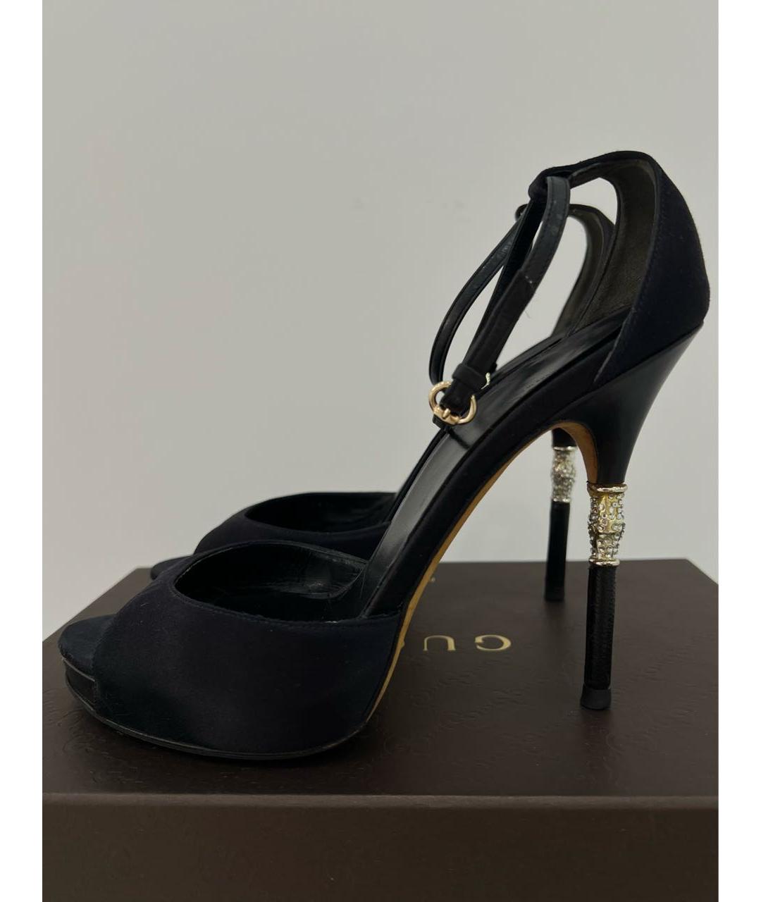 GUCCI Черные босоножки, фото 4