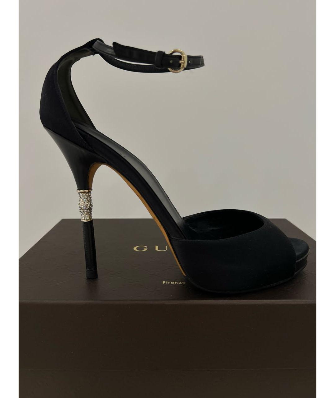 GUCCI Черные босоножки, фото 6