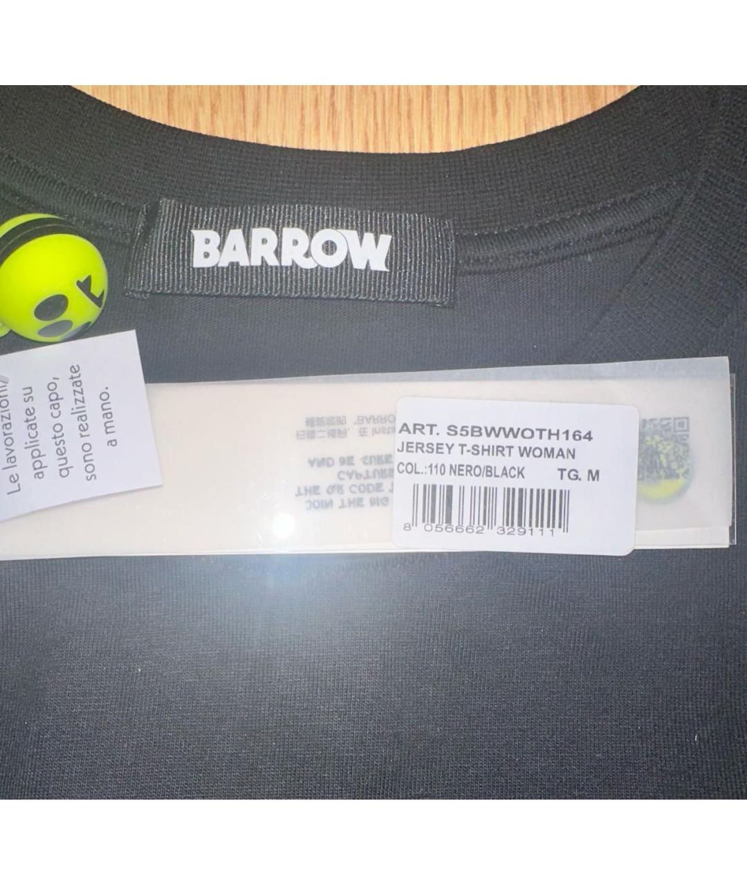 BARROW Черная хлопковая футболка, фото 3