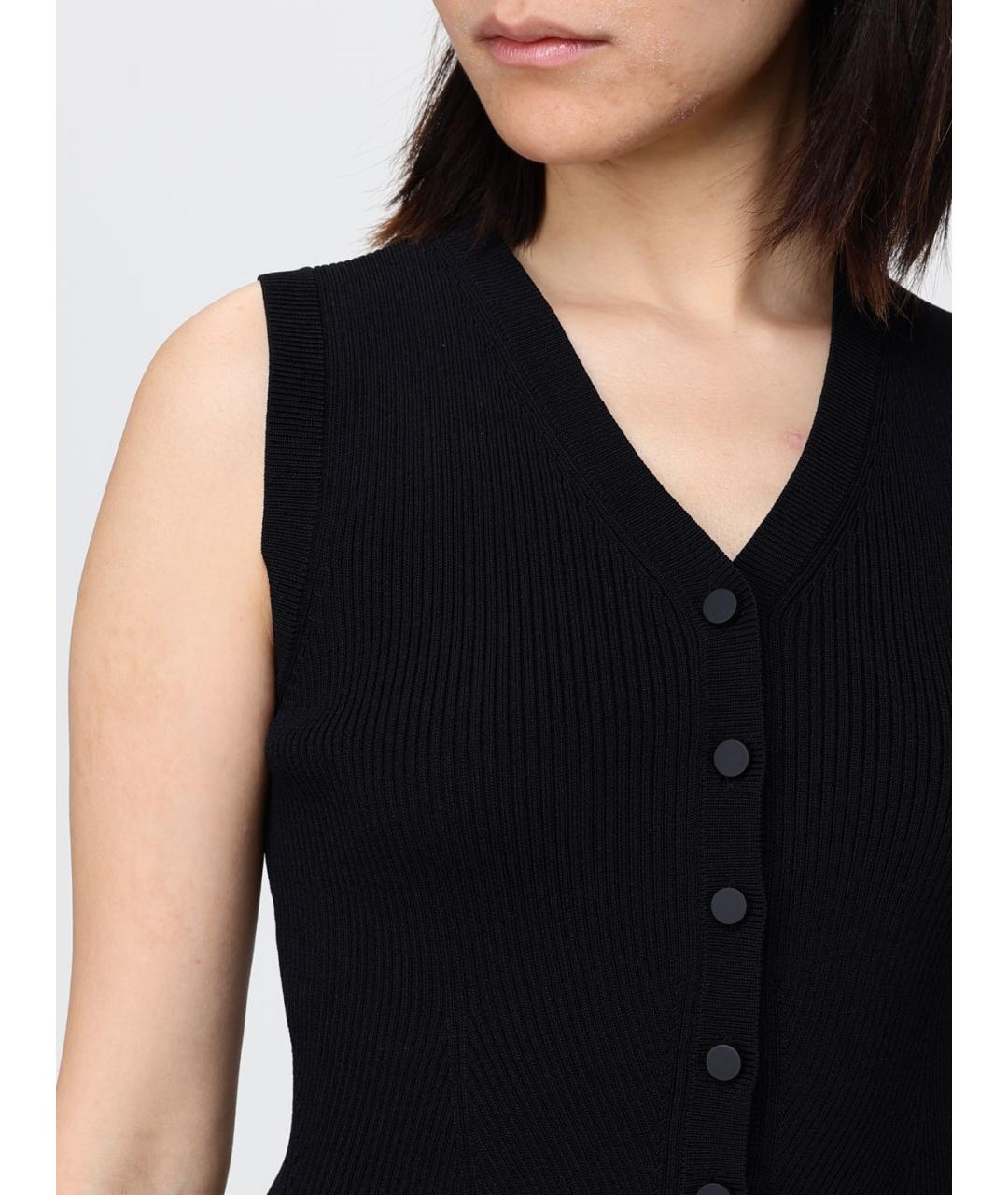 ARMANI EXCHANGE Черная полиамидовая жилетка, фото 3