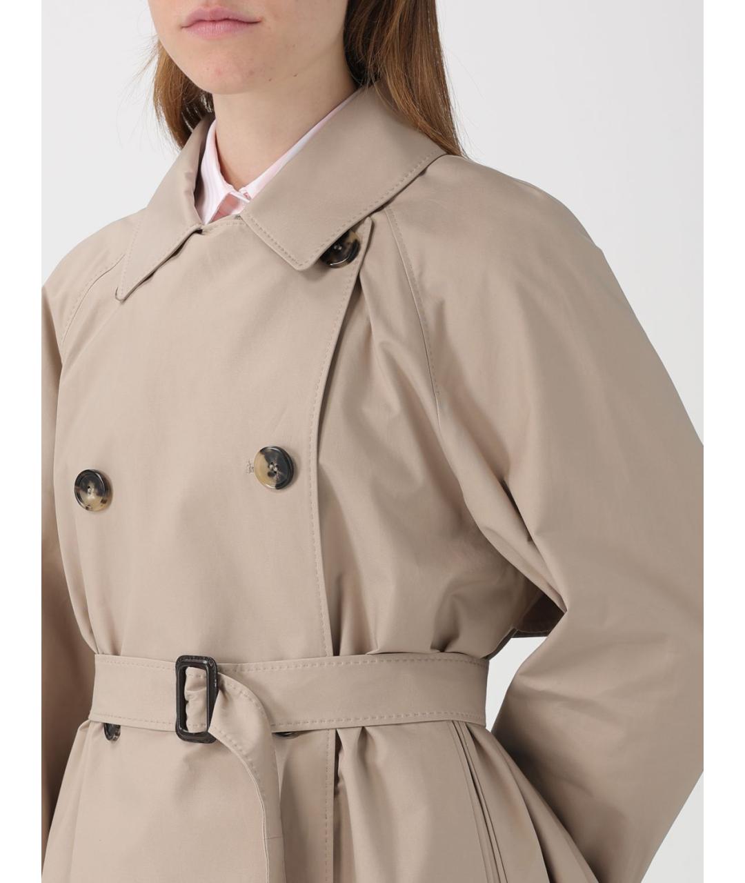 MAX MARA THE CUBE Бежевый тренч/плащ, фото 4