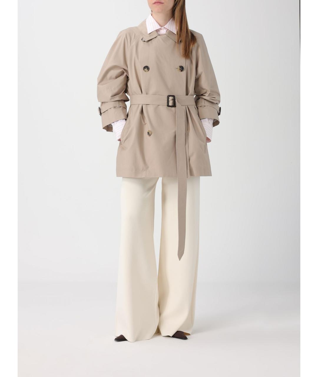 MAX MARA THE CUBE Бежевый тренч/плащ, фото 2