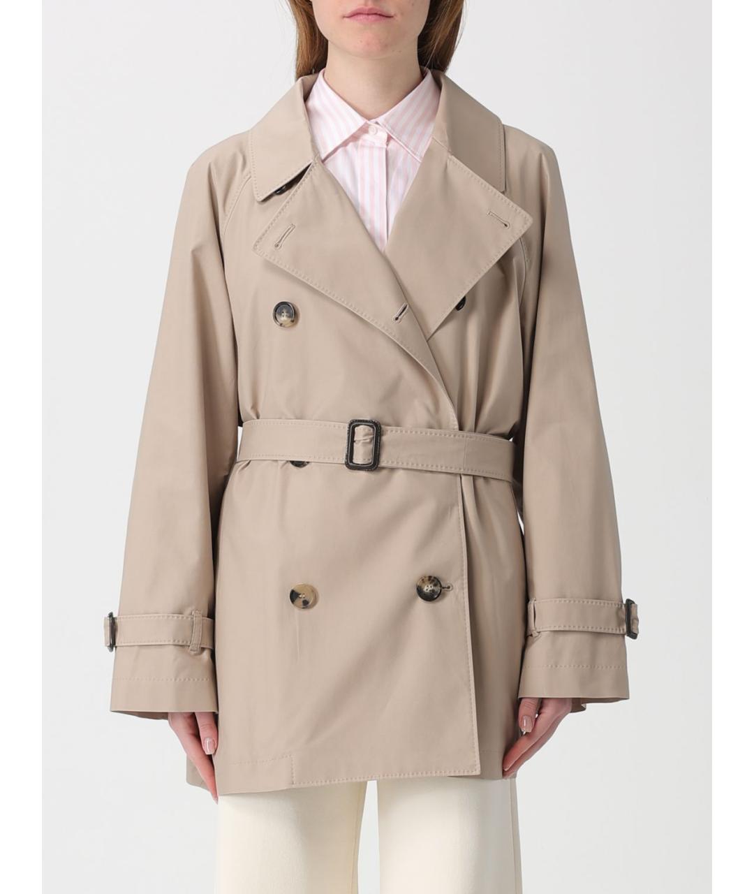 MAX MARA THE CUBE Бежевый тренч/плащ, фото 6