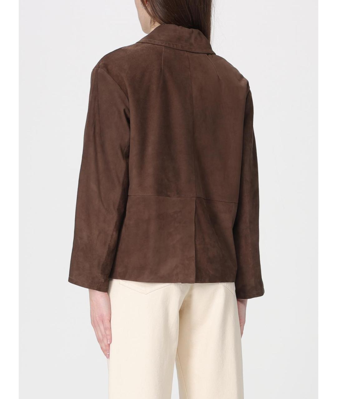 'S MAX MARA Коричневая замшевая куртка, фото 3