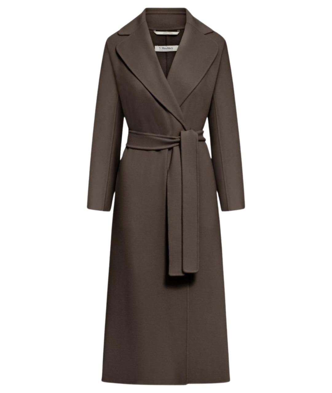 'S MAX MARA Коричневое шерстяное пальто, фото 1